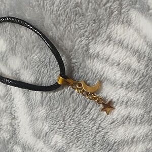 Handmade - moon and star necklace